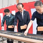 東伯育苗センターで水稲播種式を開催